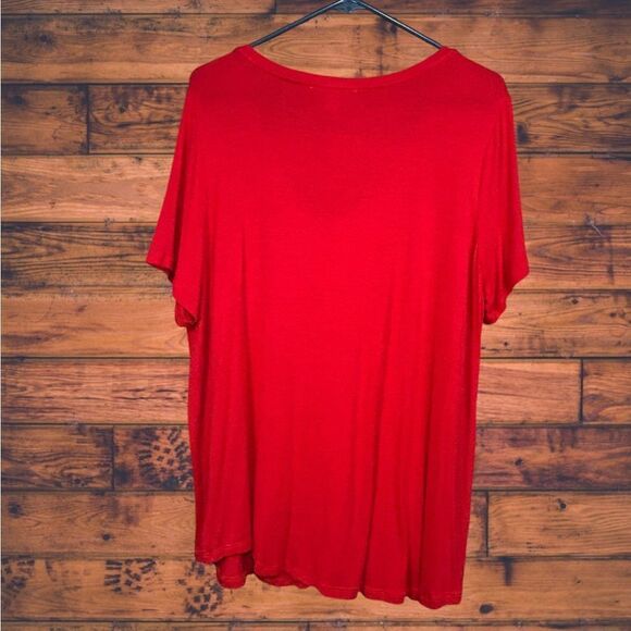 5 for $25🔥New York Laundry Red Short Sleeve Soft Tee T-Shirt 1X - Picture 2 of 4